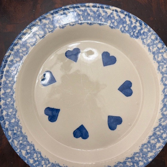 Blue Heart Pattern 10” Plate - Picture 6 of 10